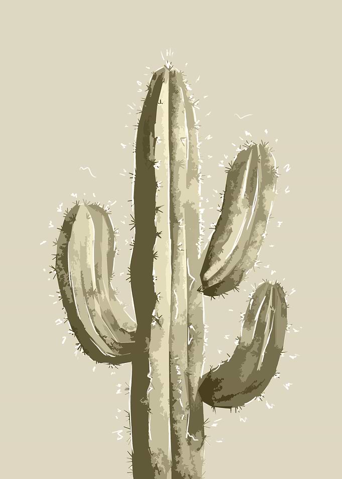 Tall Cactus Illustration