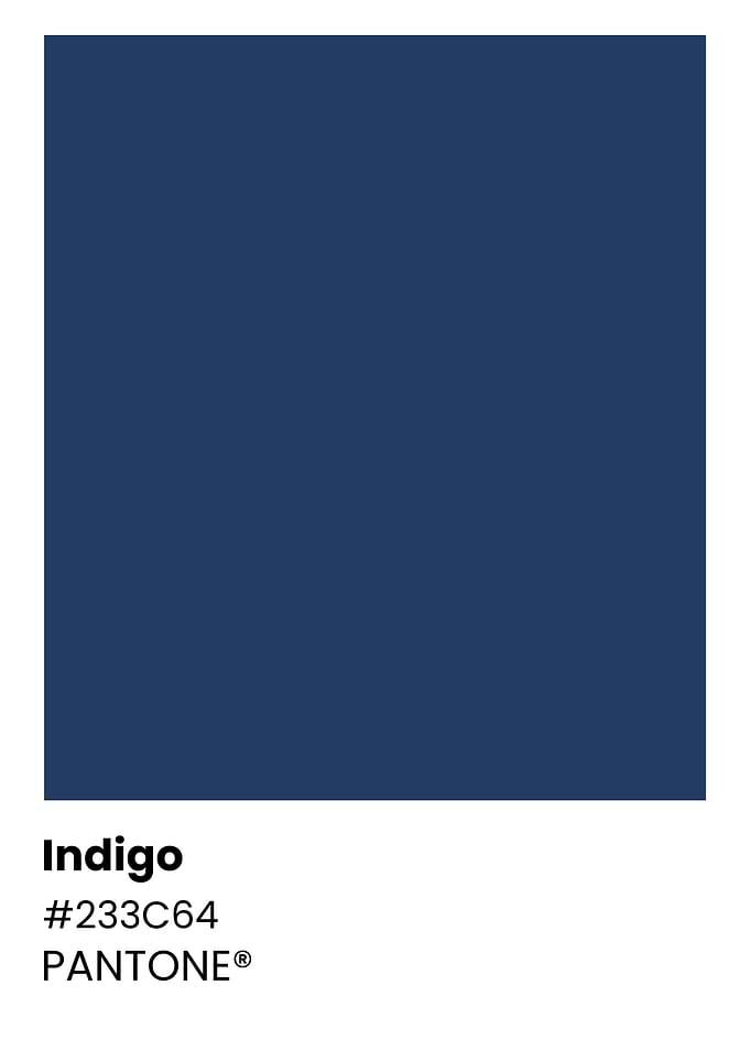 Pantone Indigo Color Swatch