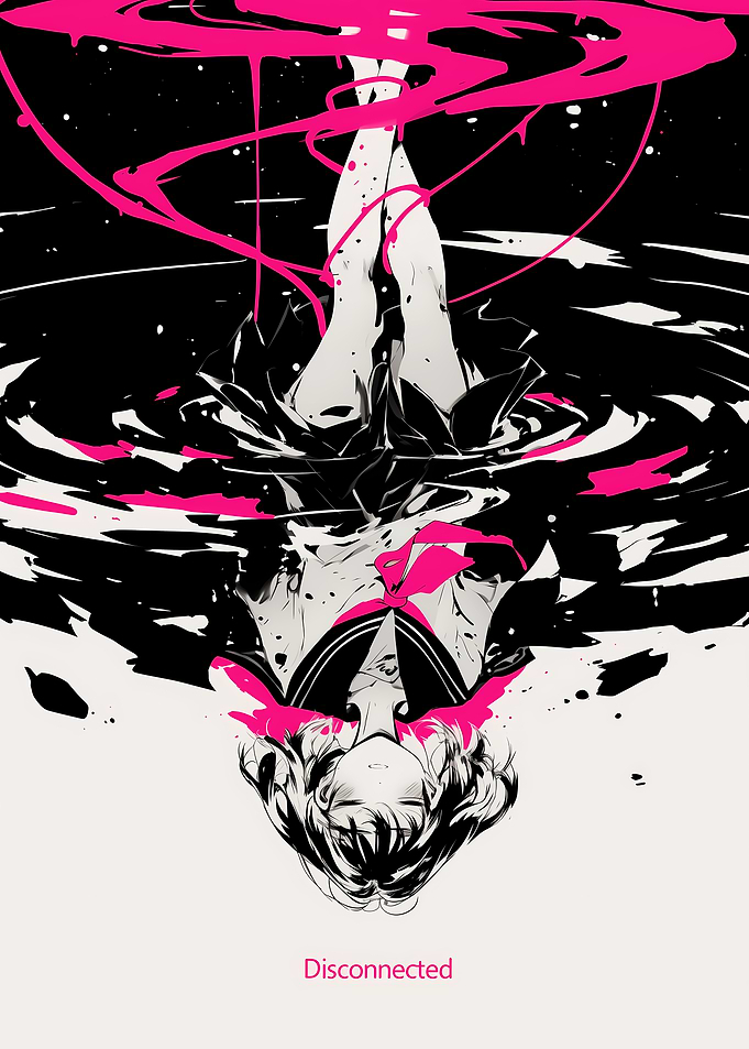 Anime Girl in Pink Ink
