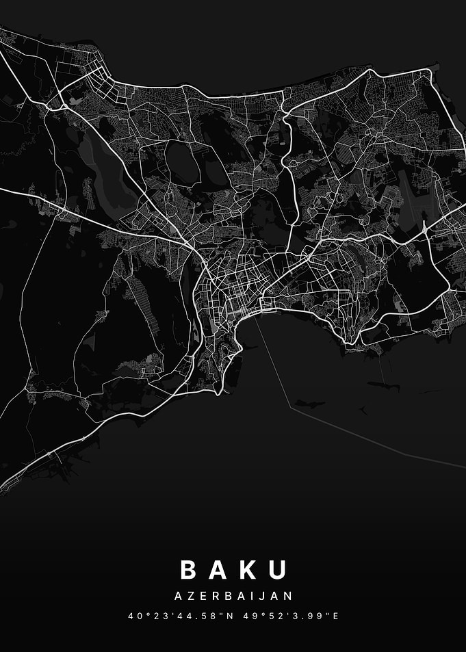 Baku Azebaijan City Map