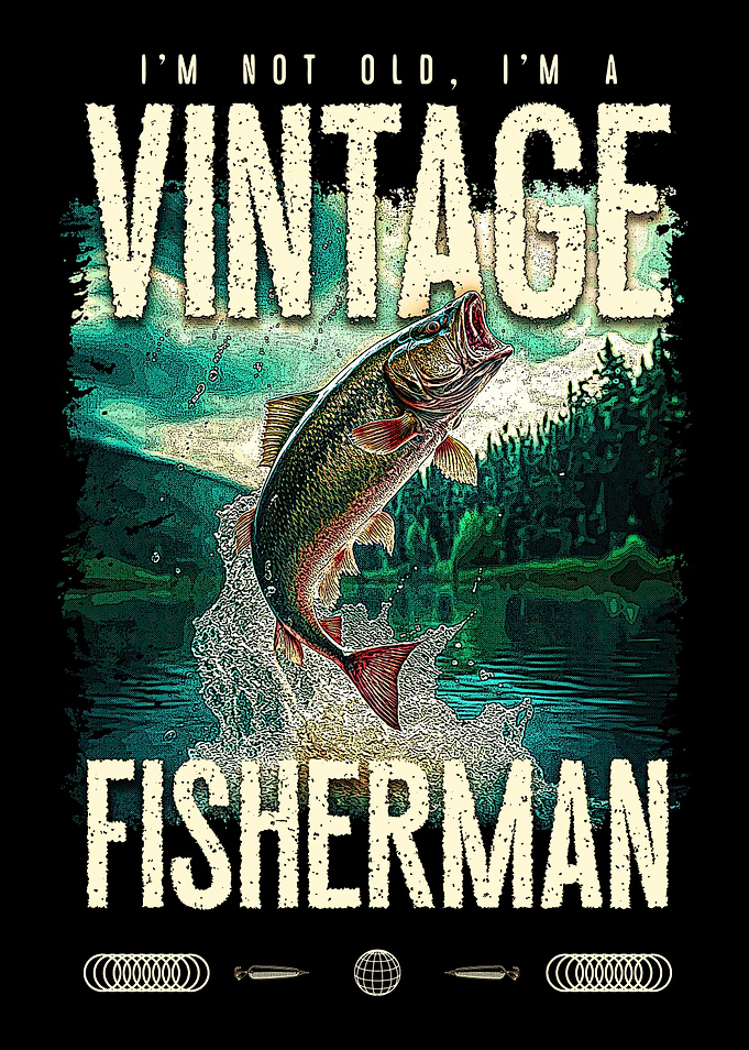 Vintage Trout Fisherman