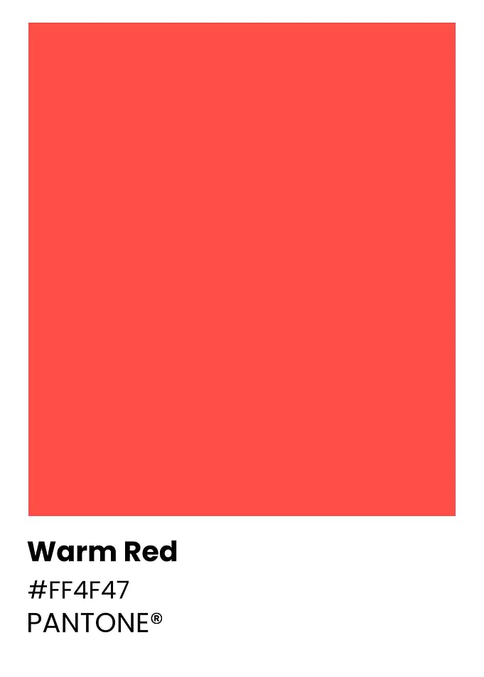 Pantone Warm Red Color Chart