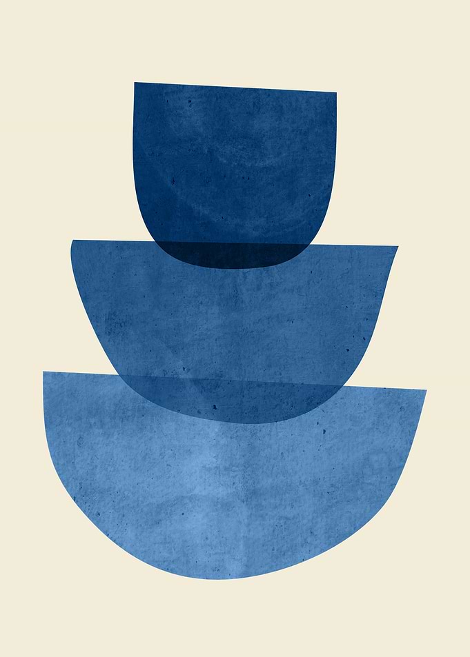Abstract Shapes 37-Blue