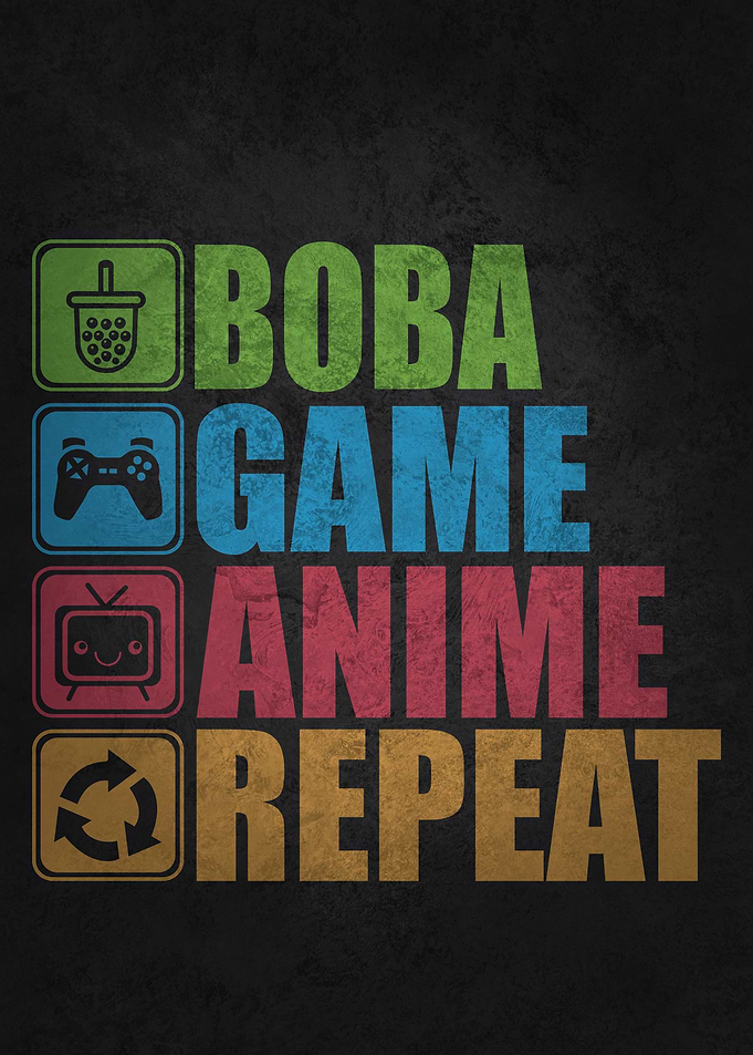 Boba Game Anime Repeat – Funny Gamer & Anime Lover