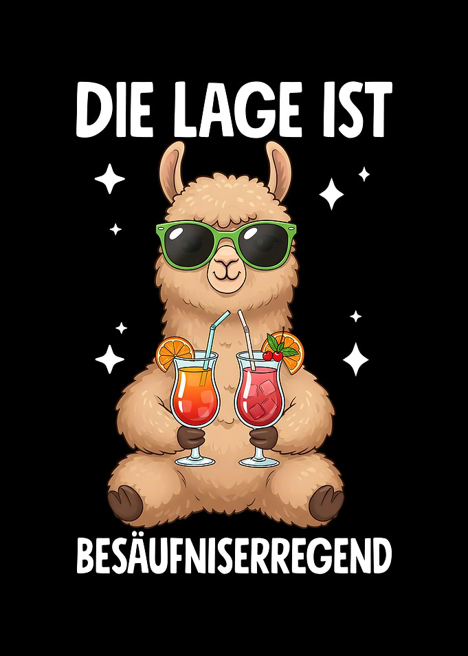 Llama with Cocktails