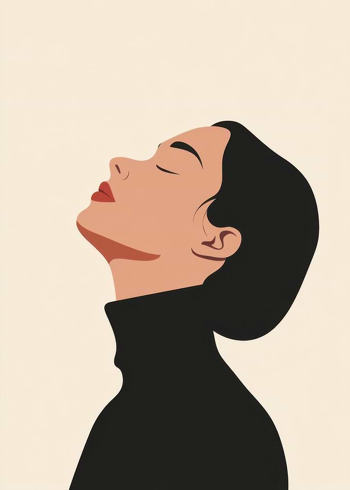 Woman in Black Turtleneck