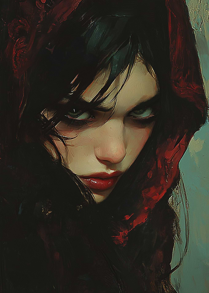 Shadowed Gaze: Dark Enchantress