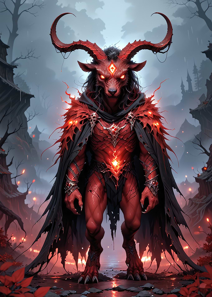 Demonic Creature with Horns