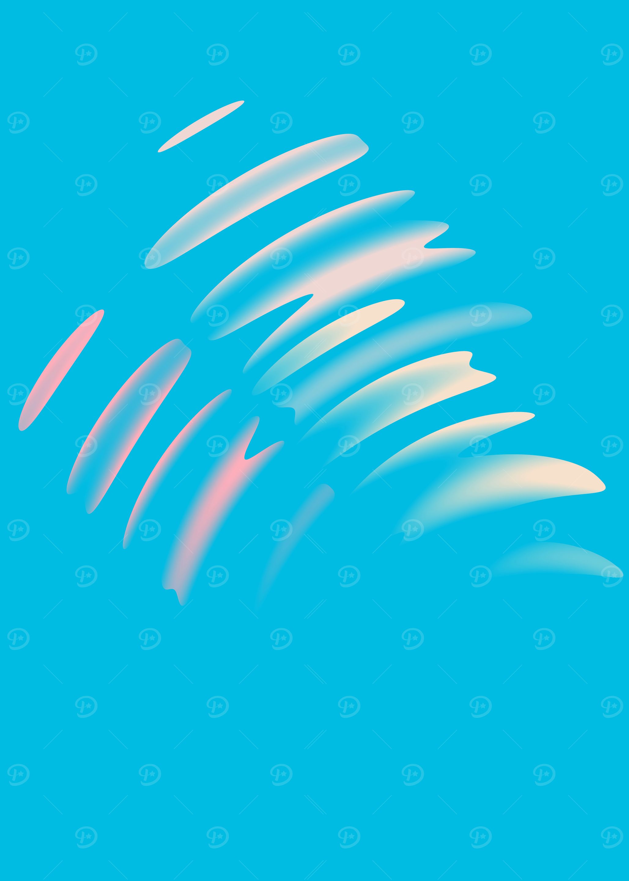 Abstract Blue and Pink Swirls