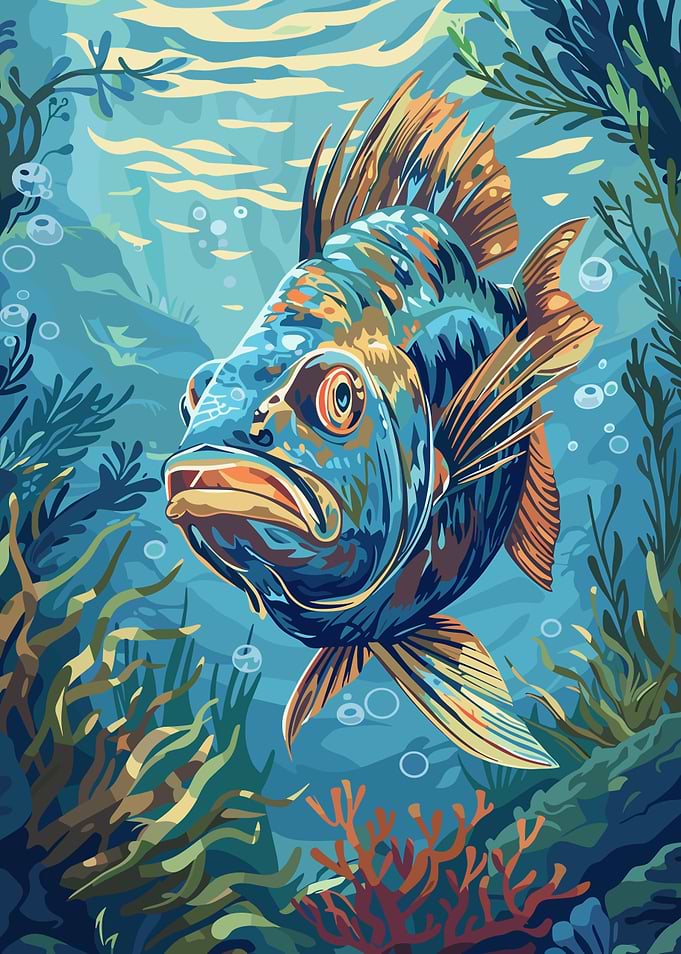 Underwater Fish Illustration