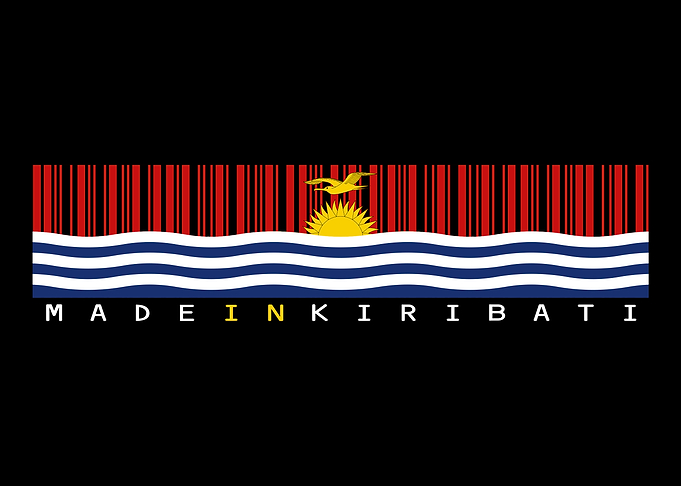 Kiribati Flag Barcode Design