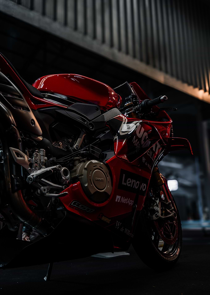 Red Ducati Motorcycle