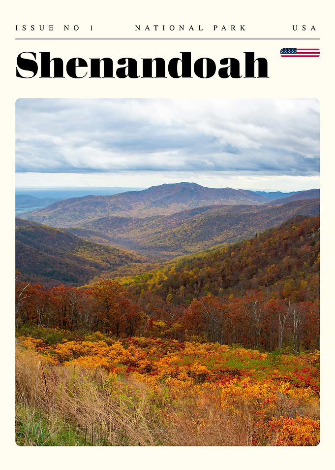 Shenandoah National Park Travel Art Poster