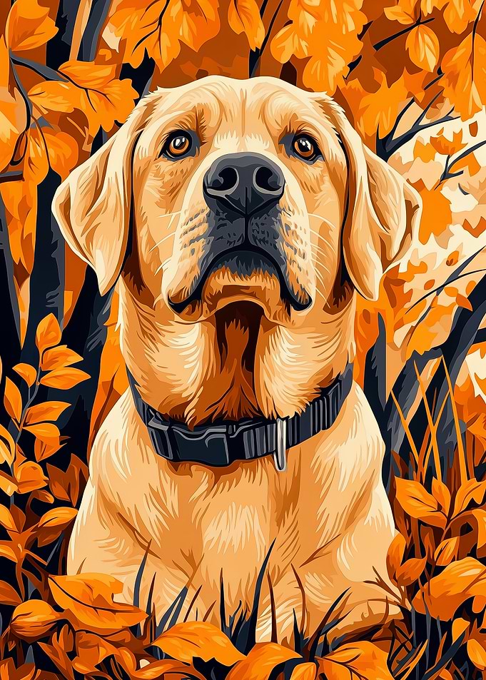 Labrador Retriever in Autumn