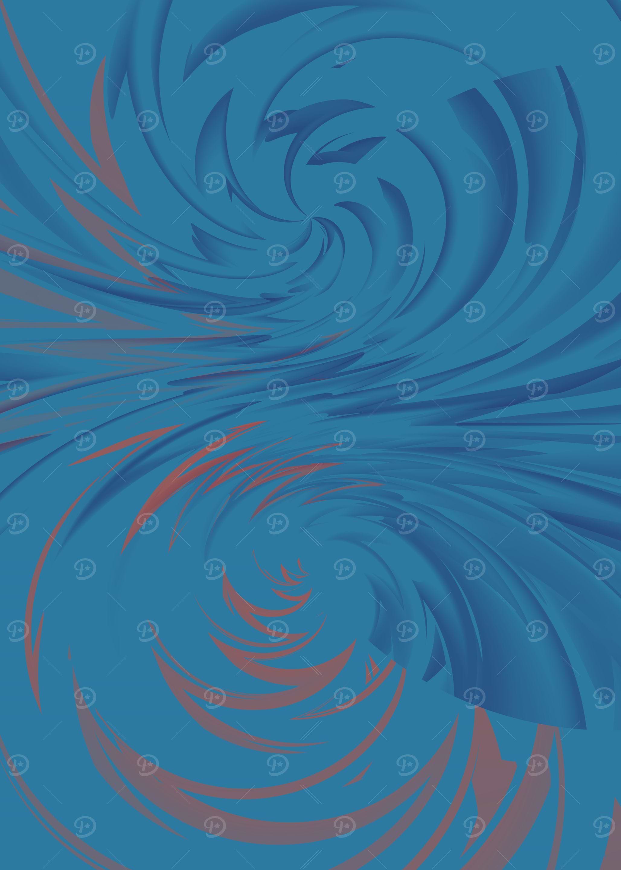 Abstract Swirling Pattern Blue and Red