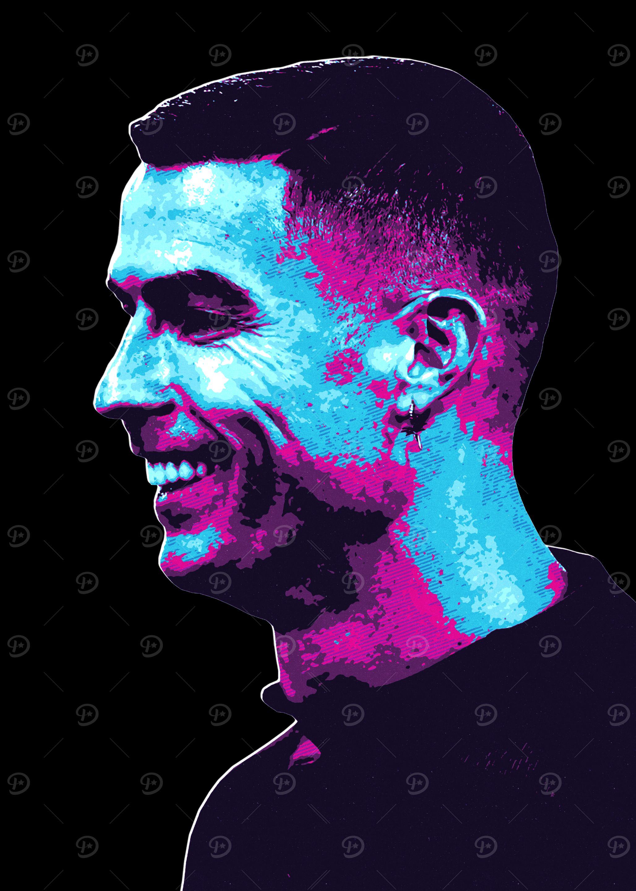 Cristiano Ronaldo Portrait Retro Art
