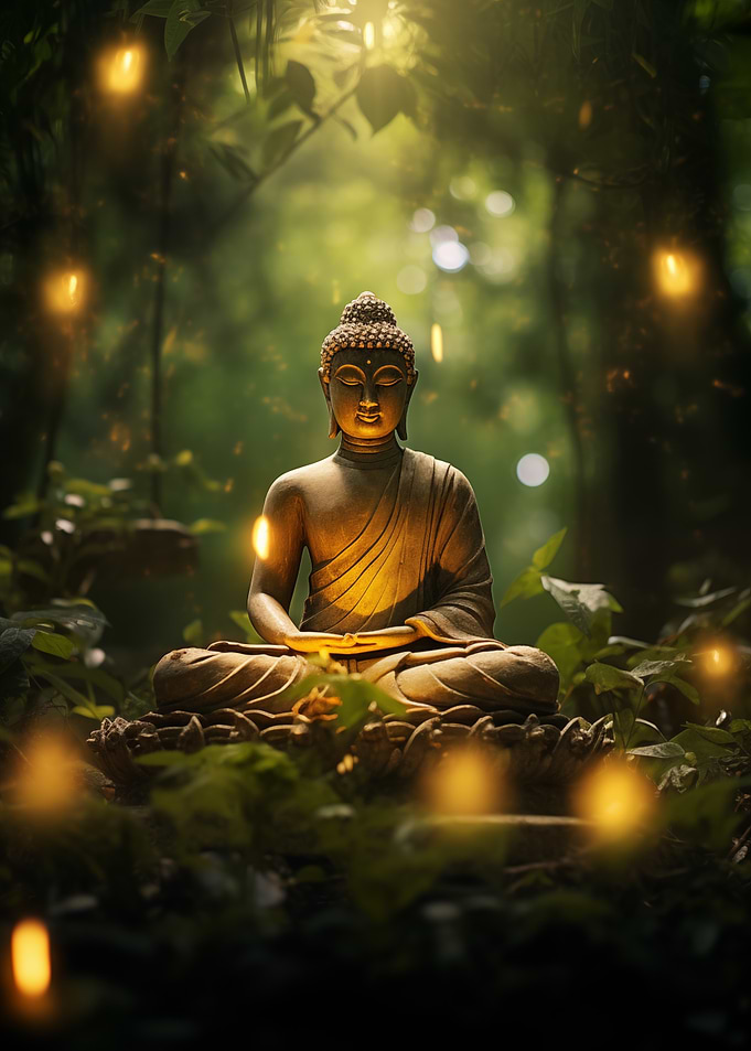 Buddha Statue in Forest