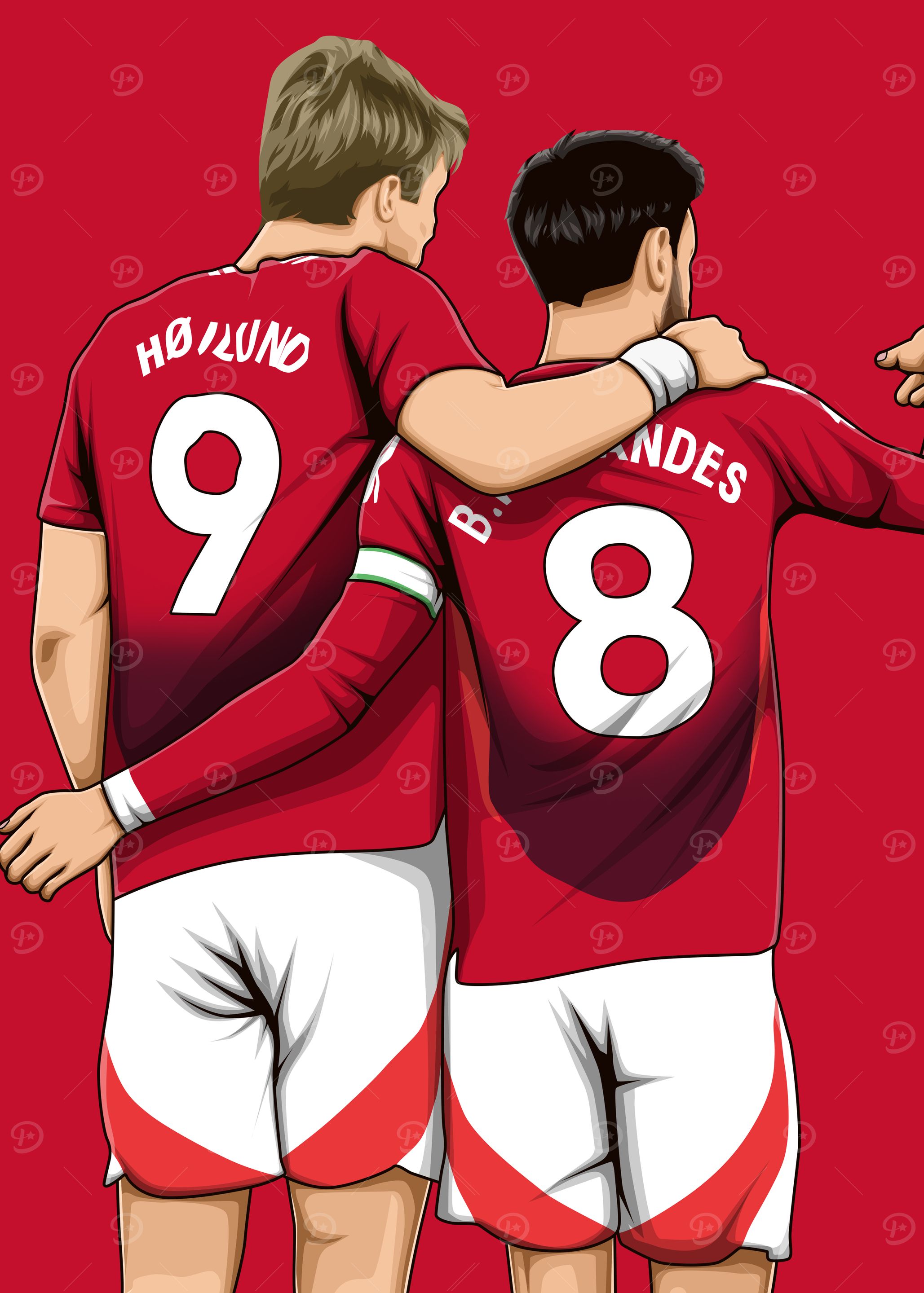 Rasmus Hojlund and Bruno Fernandes