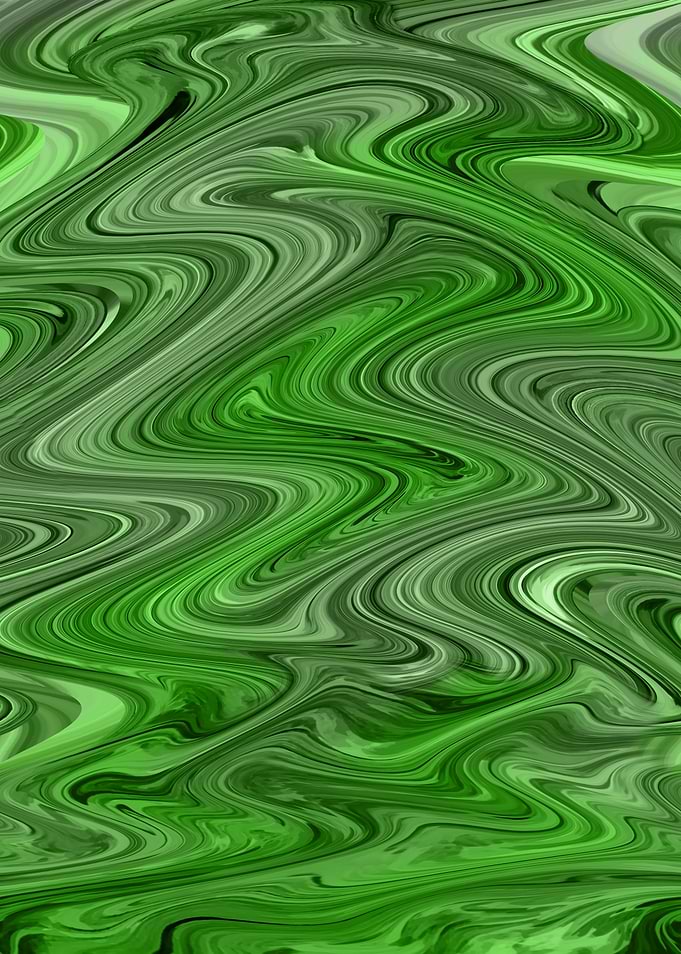 Abstract Green Swirls A11