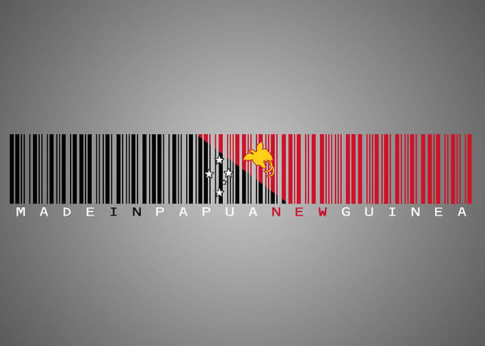 Papua New Guinea Barcode Flag