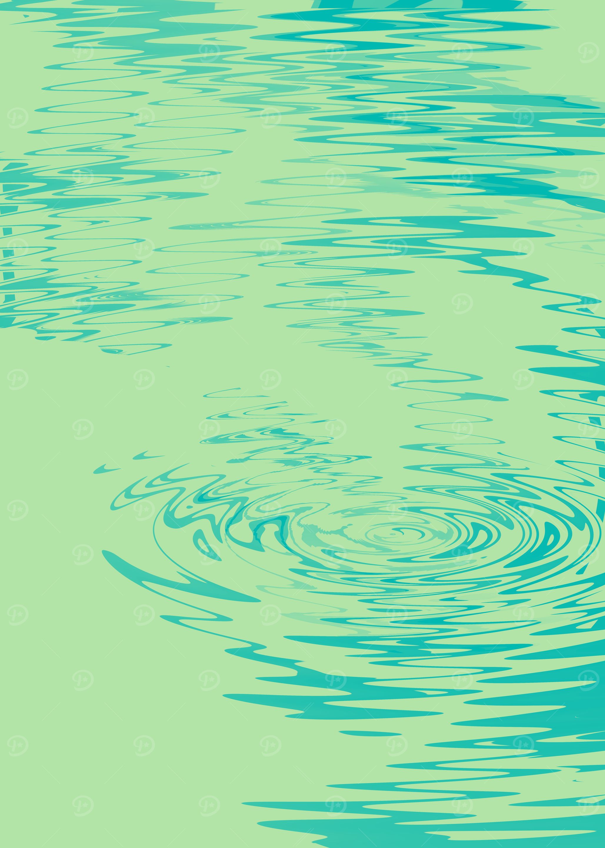 Water Ripples Abstract Green and Blue
