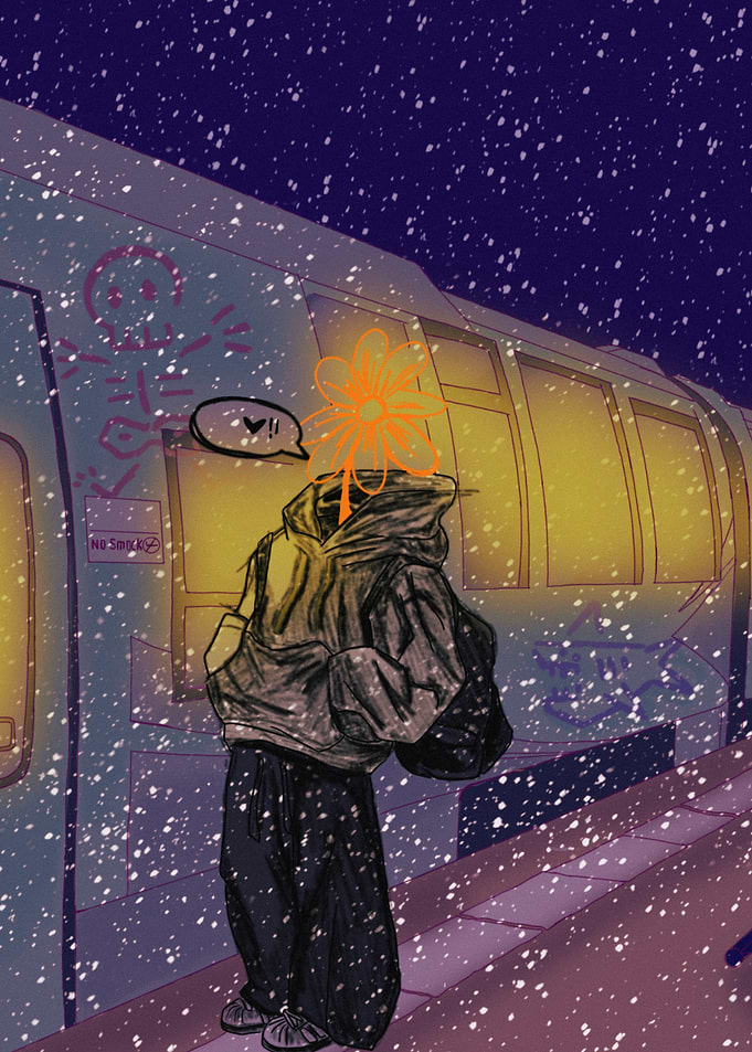 Snowy Night Train