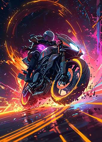 High Speed Motorcycle Ride