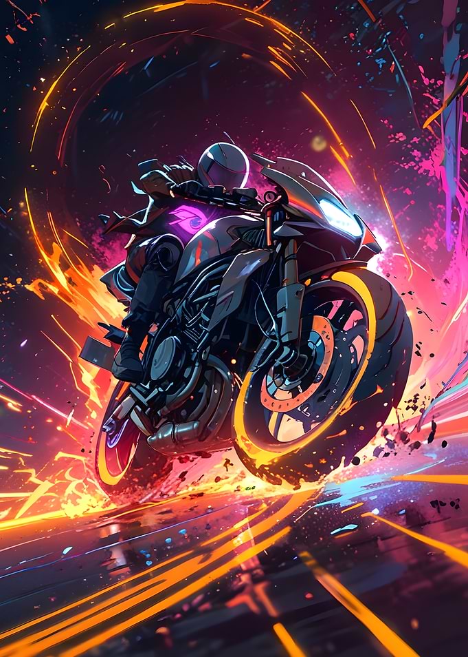 High Speed Motorcycle Ride