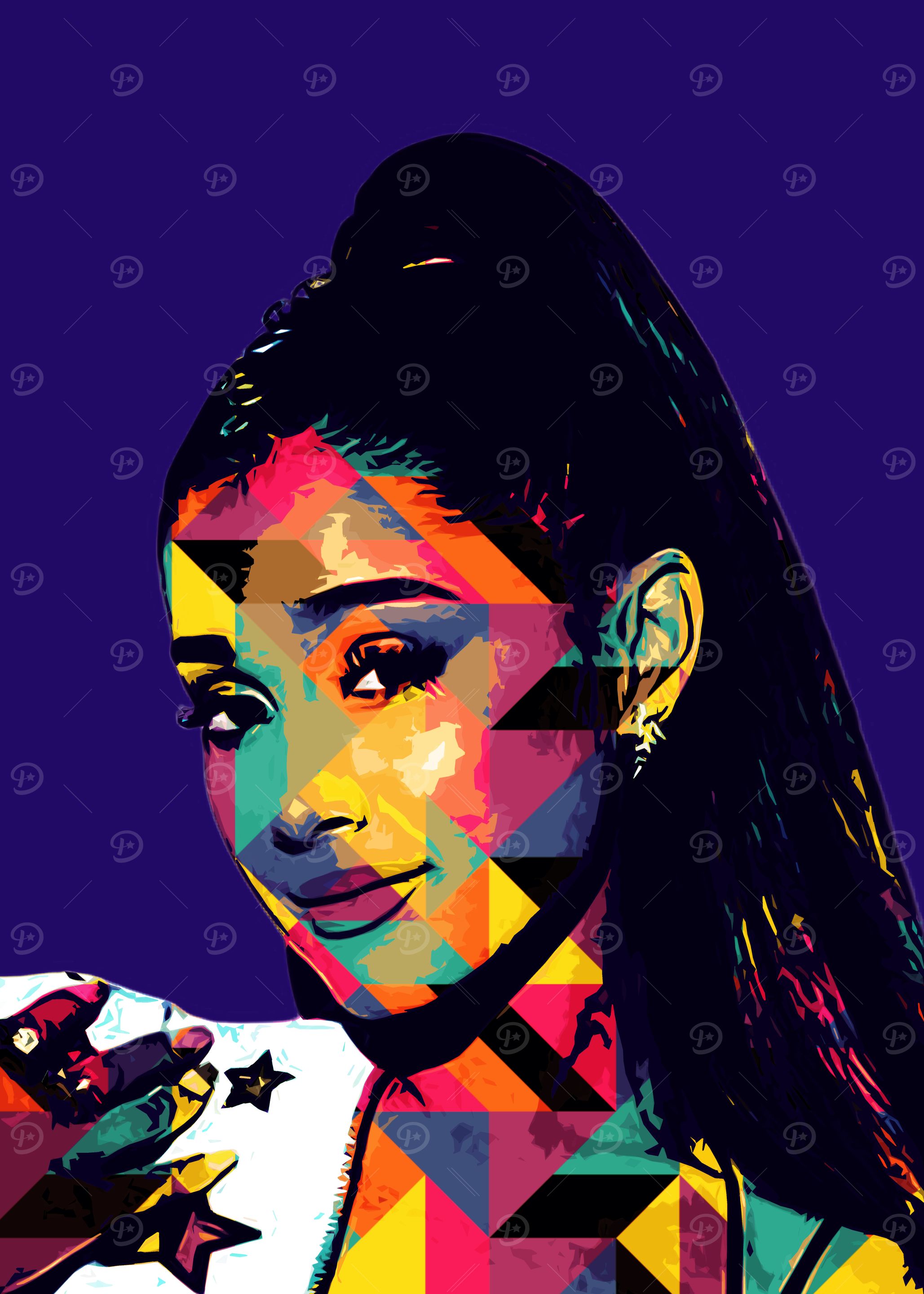 Ariana Grande Pop Art Portrait