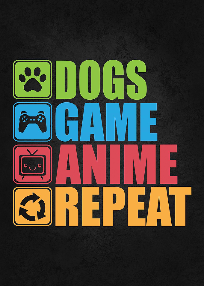 Dogs, Gaming & Anime Lover – Funny Gamer Otaku