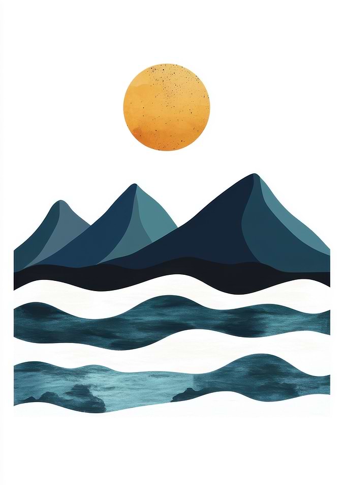 Abstract Mountain Sunset