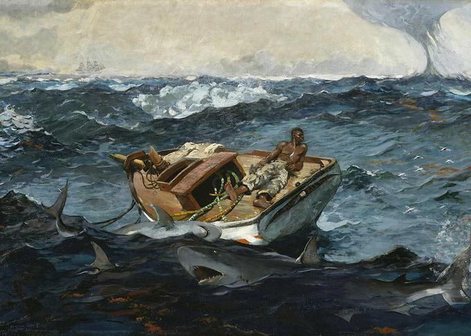 Shark Attack Painting
