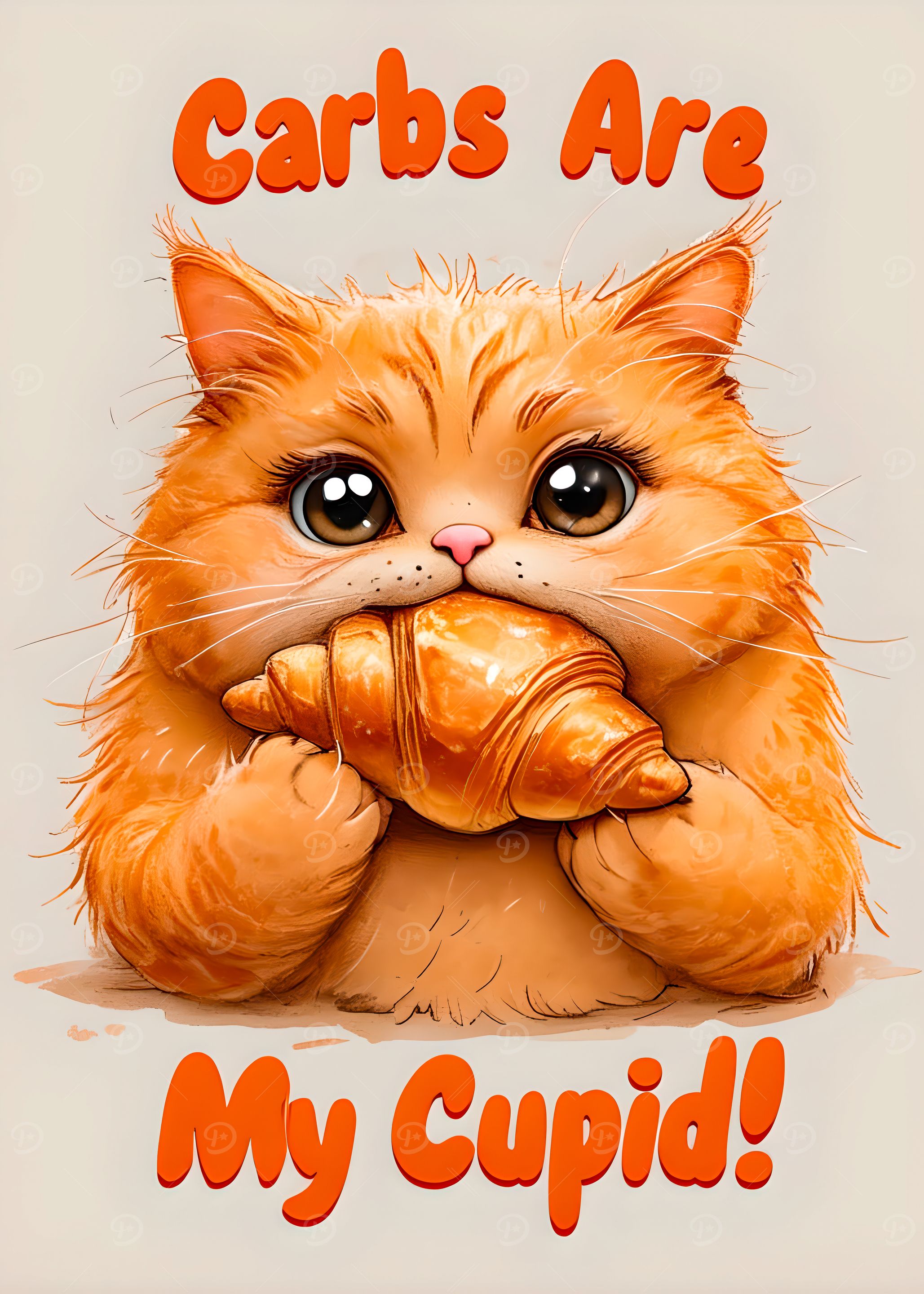 Cat Eating Croissant
