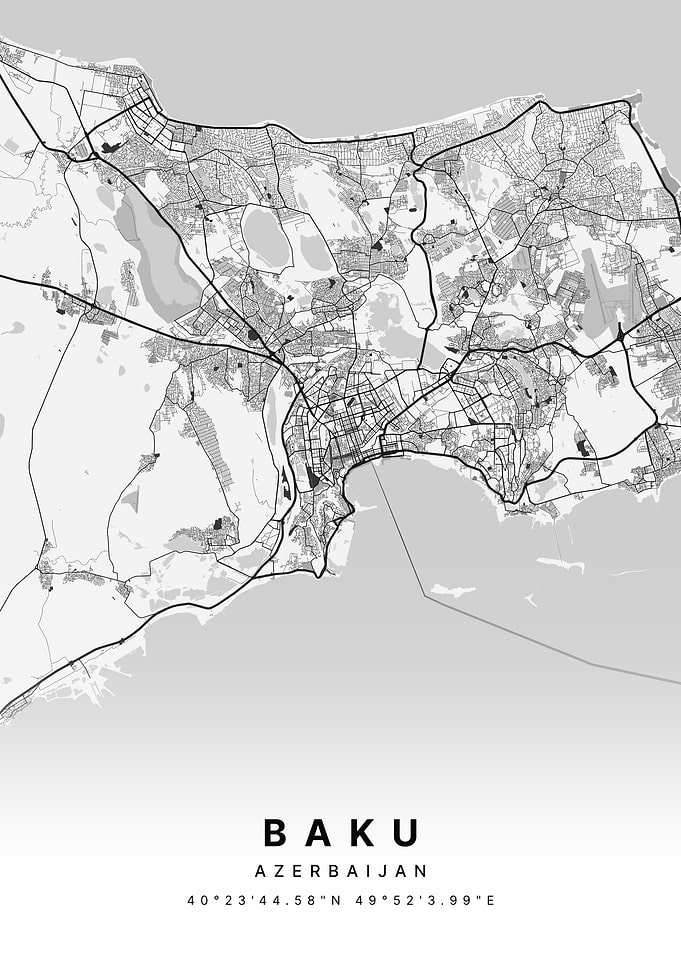 Baku Azerbaijan City Map
