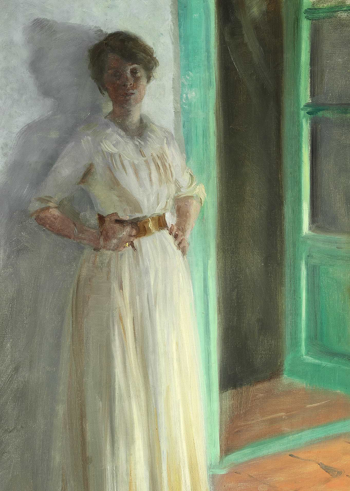 Woman in White Dress