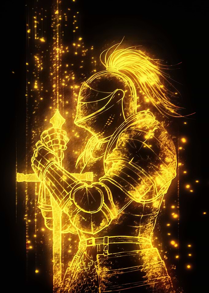 Golden Knight Illustration