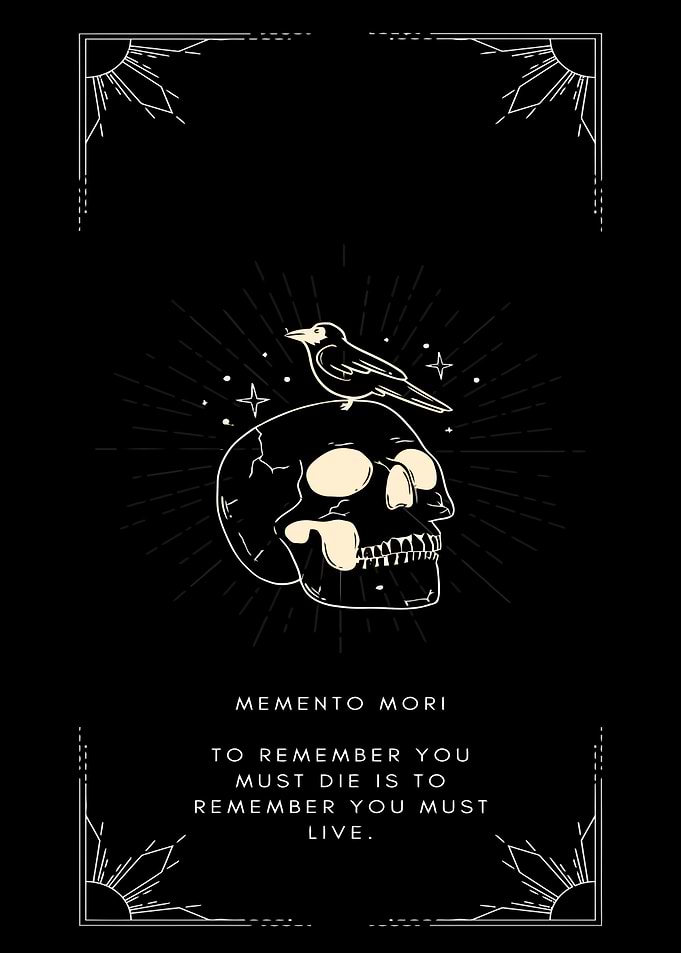 Memento Mori Skull & Bird