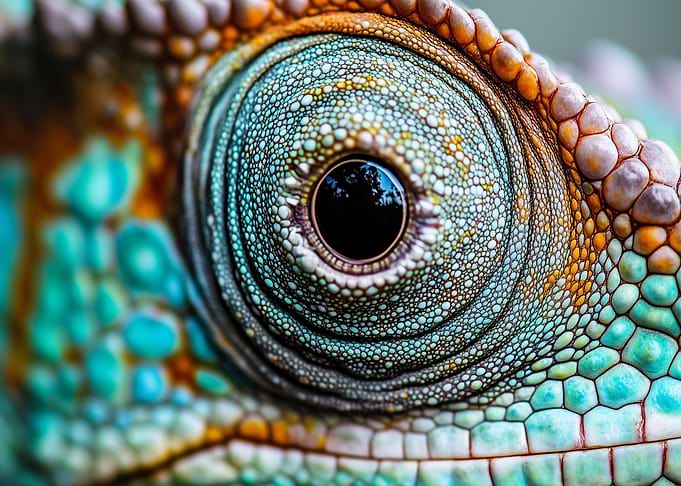 Chameleon Eye Close-up