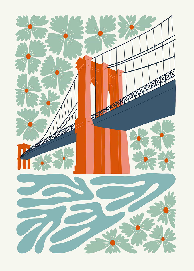 Brooklyn Bridge Floral Art