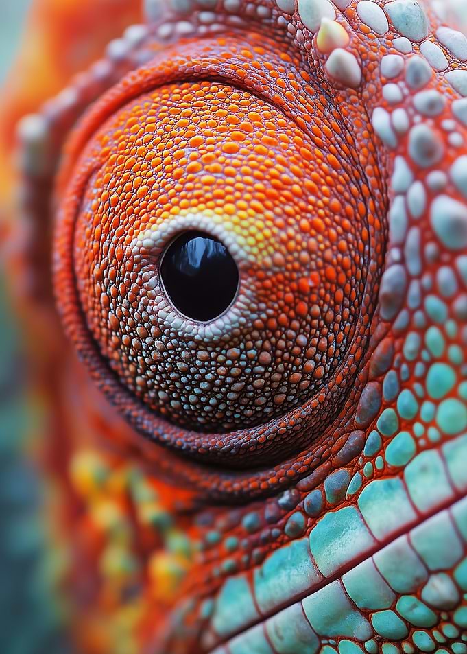 Chameleon Eye Close-up