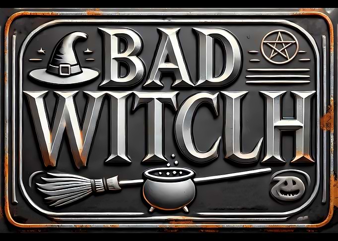 Bad Witch Metal Sign