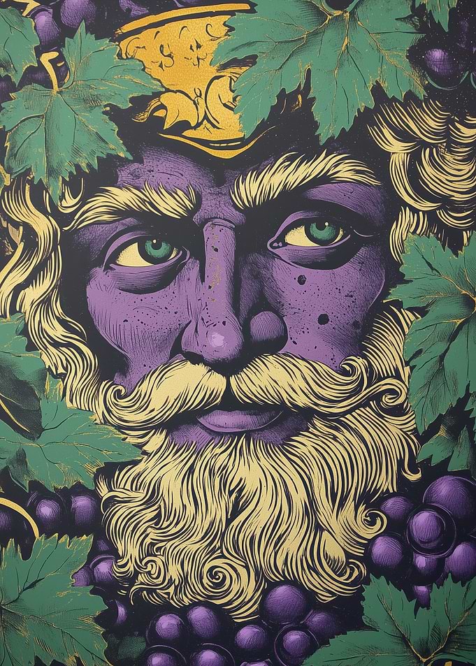 Wine God Illustration