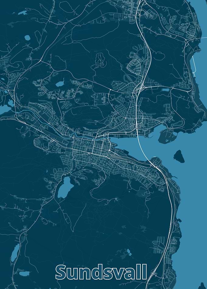 Sundsvall City Map