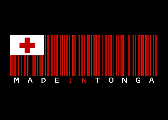 Tonga Flag Barcode