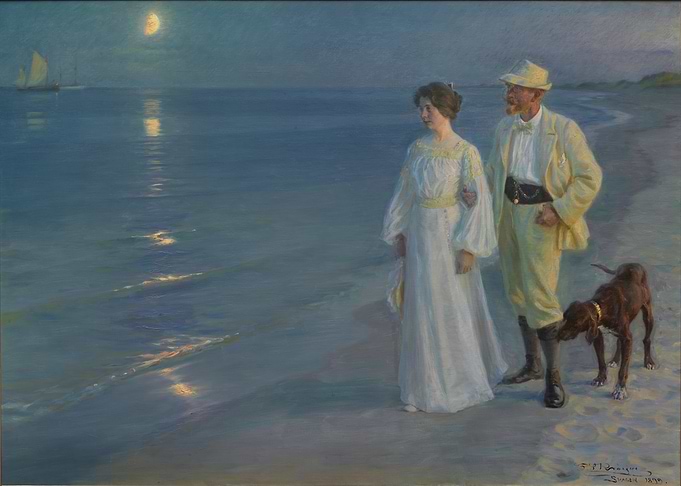 Moonlight Stroll on the Beach