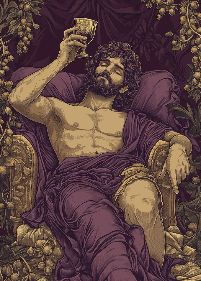 Reclining Figure with Wine
