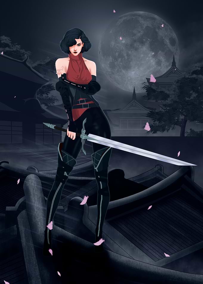 Female Warrior with Sword