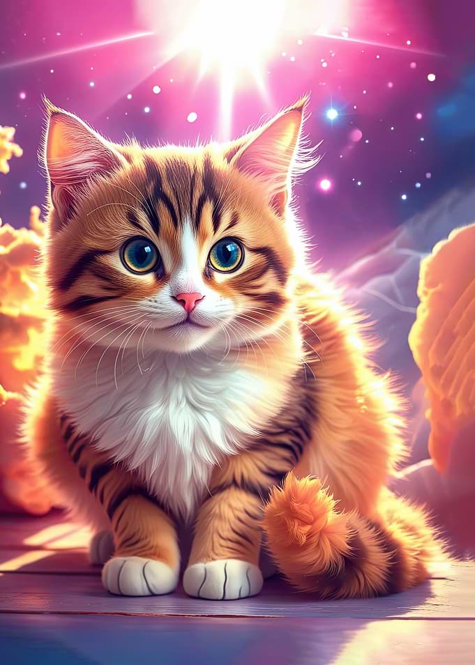 Cute Kitten in a Dreamy Setting