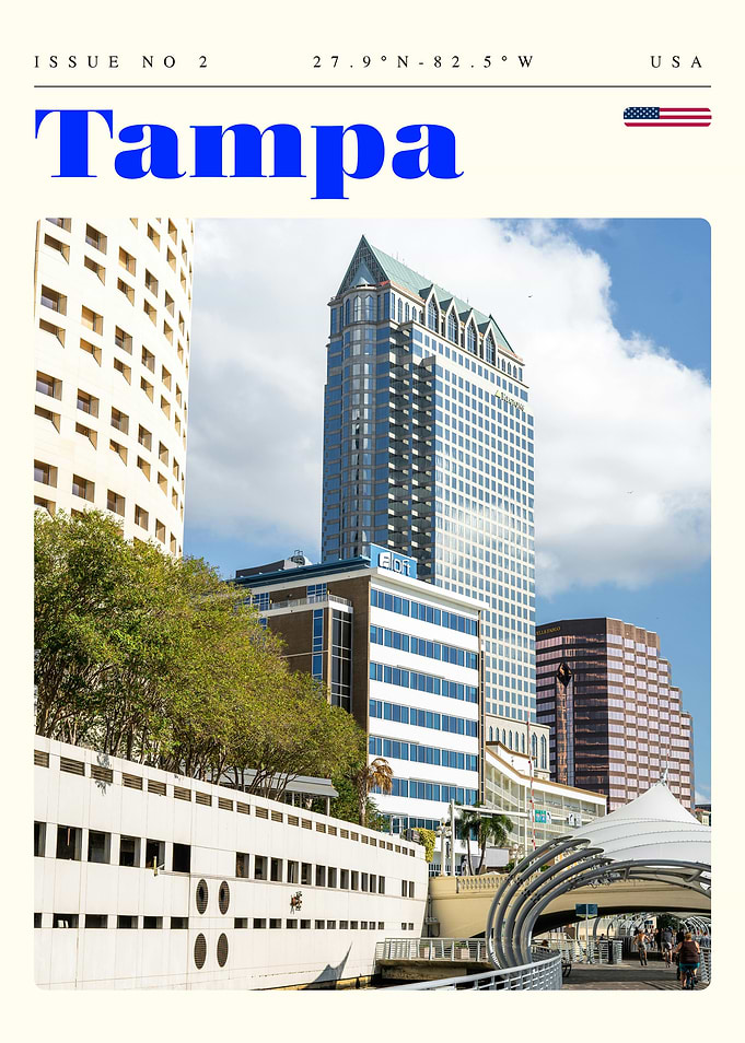 Tampa Florida Travel Art Poster