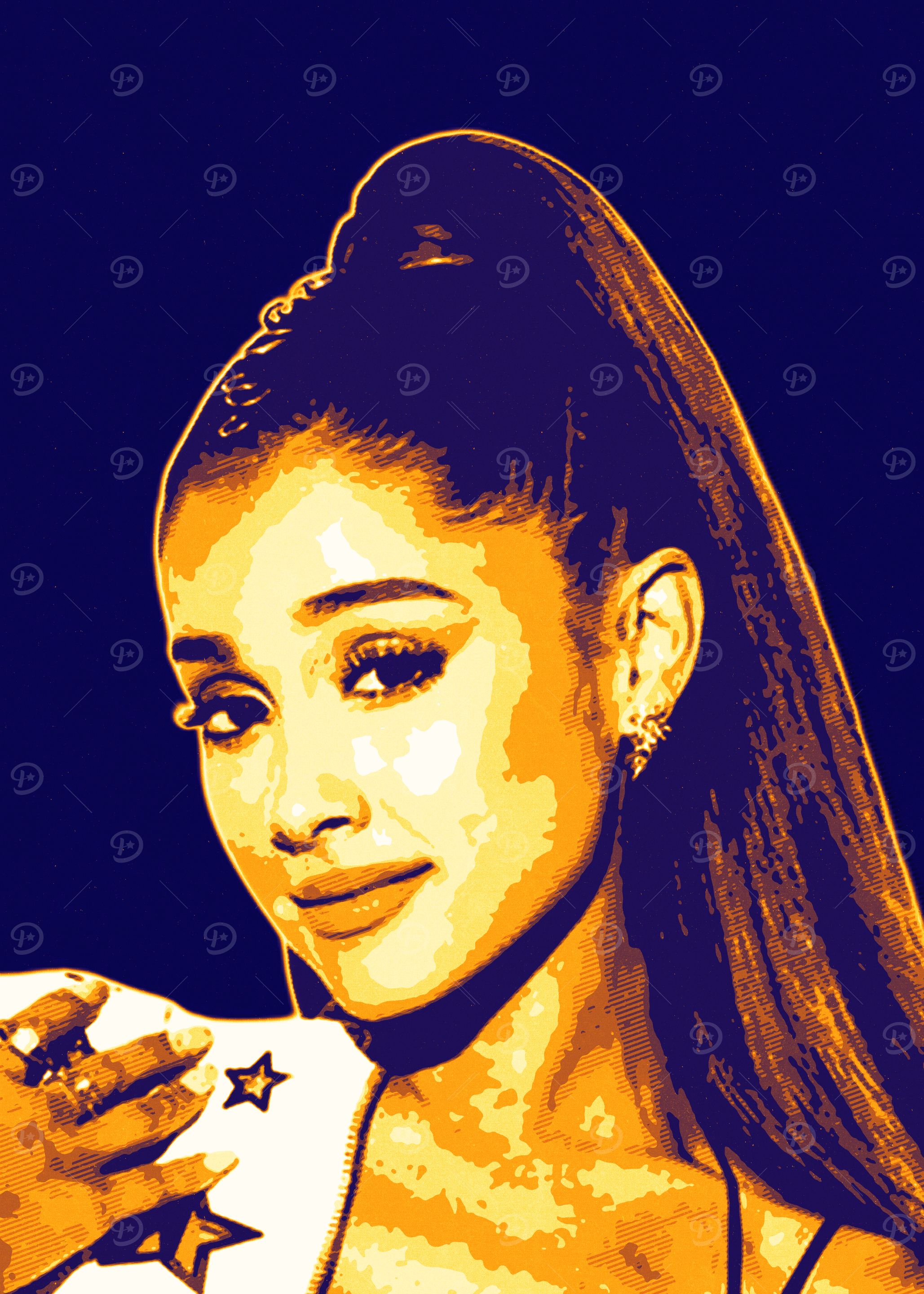 Ariana Grande Pop Art Portrait